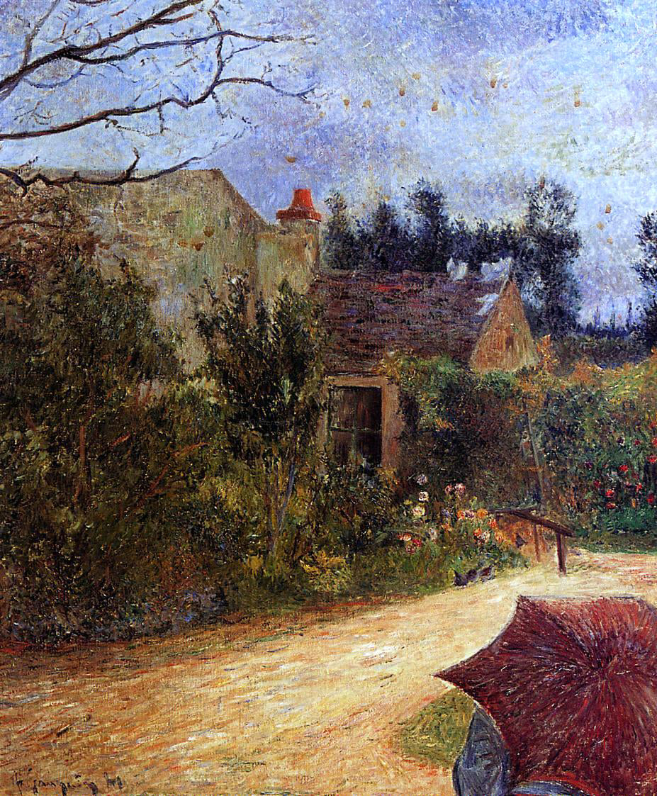 Paul Gauguin Pissarro's Garden, Quai du Pothuis, Pontoise - Canvas Print
