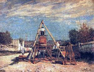 Alfred Sisley Pit Sawyers (also known as Wood Sawyers) - Canvas Print