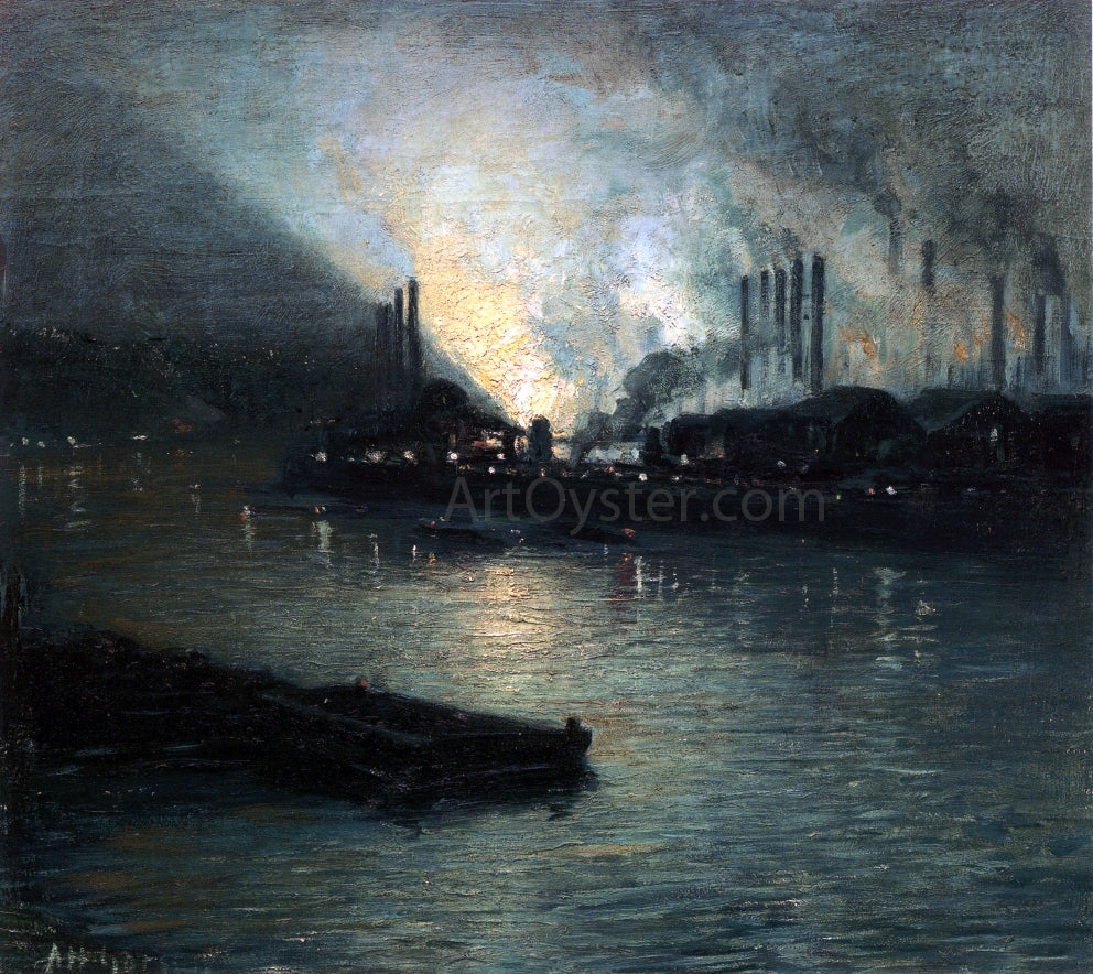 Aaron Harry Gorson Pittsburgh Industrial Nocturne - Canvas Print