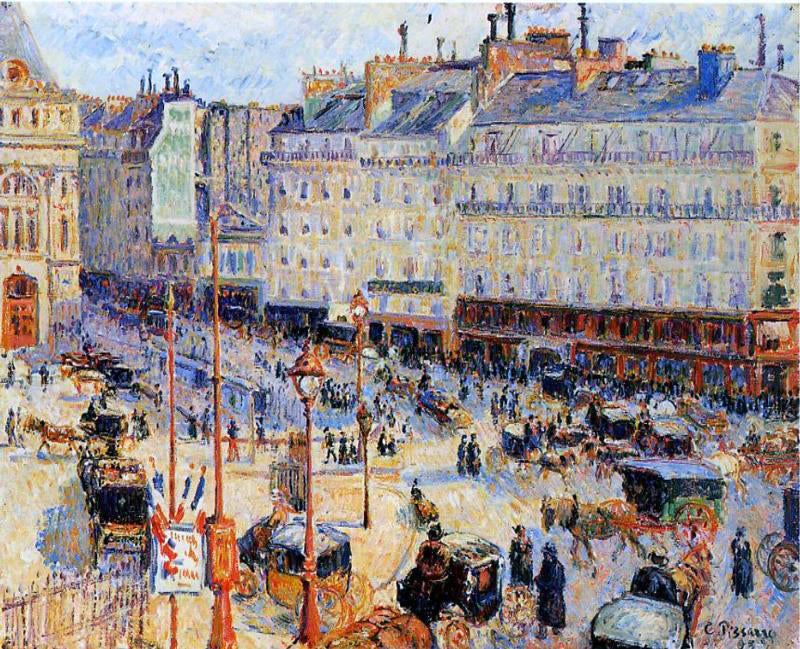 Camille Pissarro Place du Havre, Paris - Canvas Print