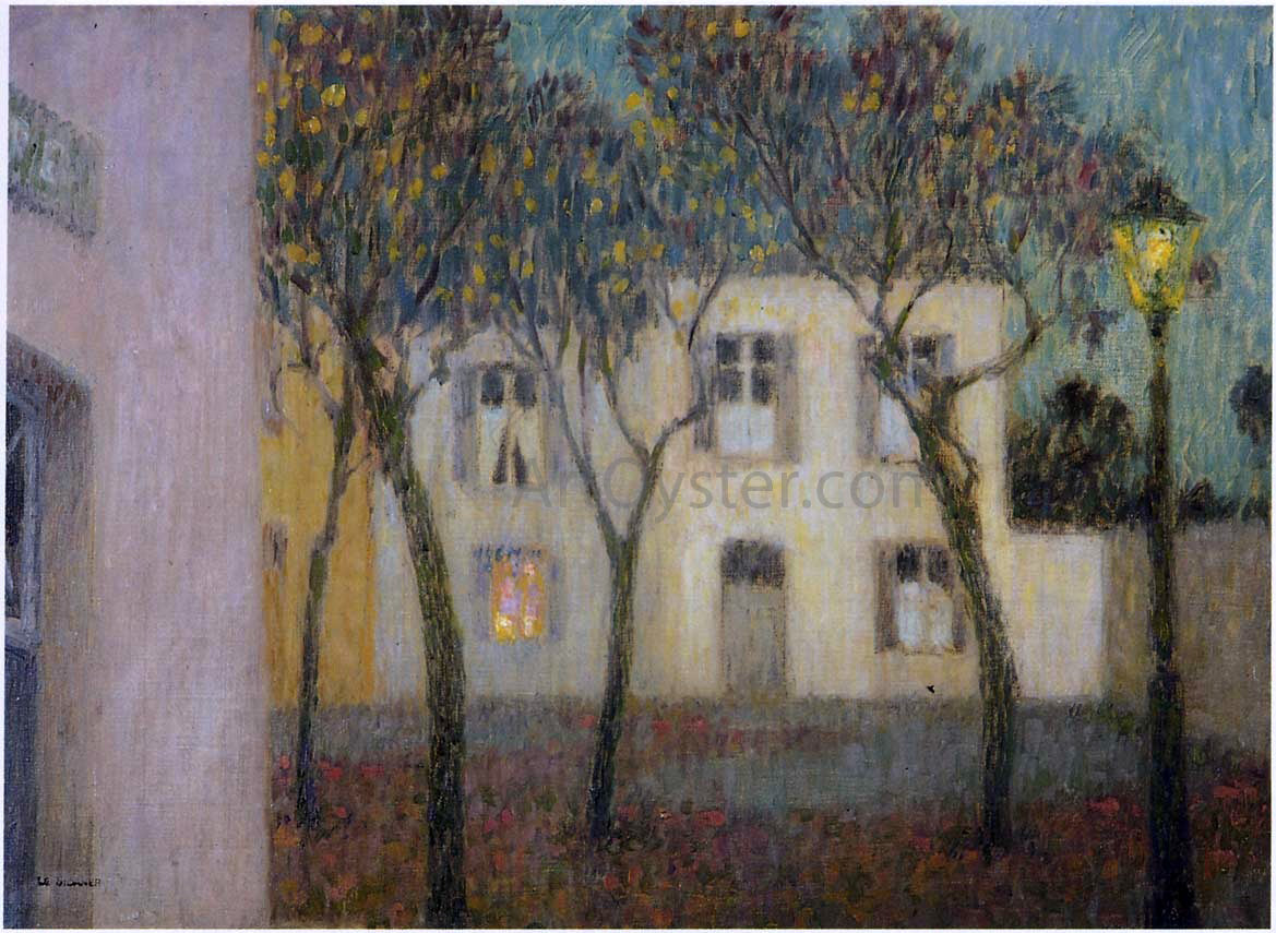 Henri Le Sidaner Place du Village - Canvas Print