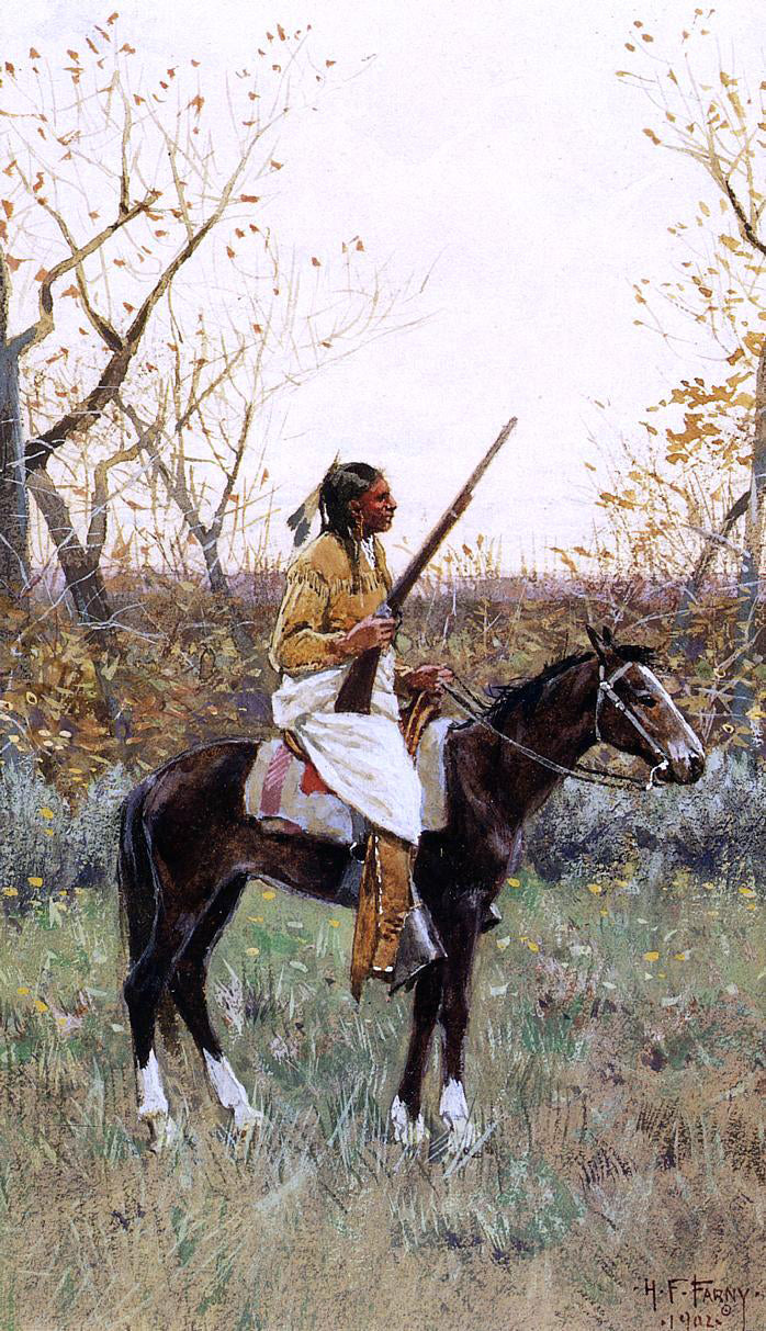 Henry F Farney Plains Indian - Canvas Print