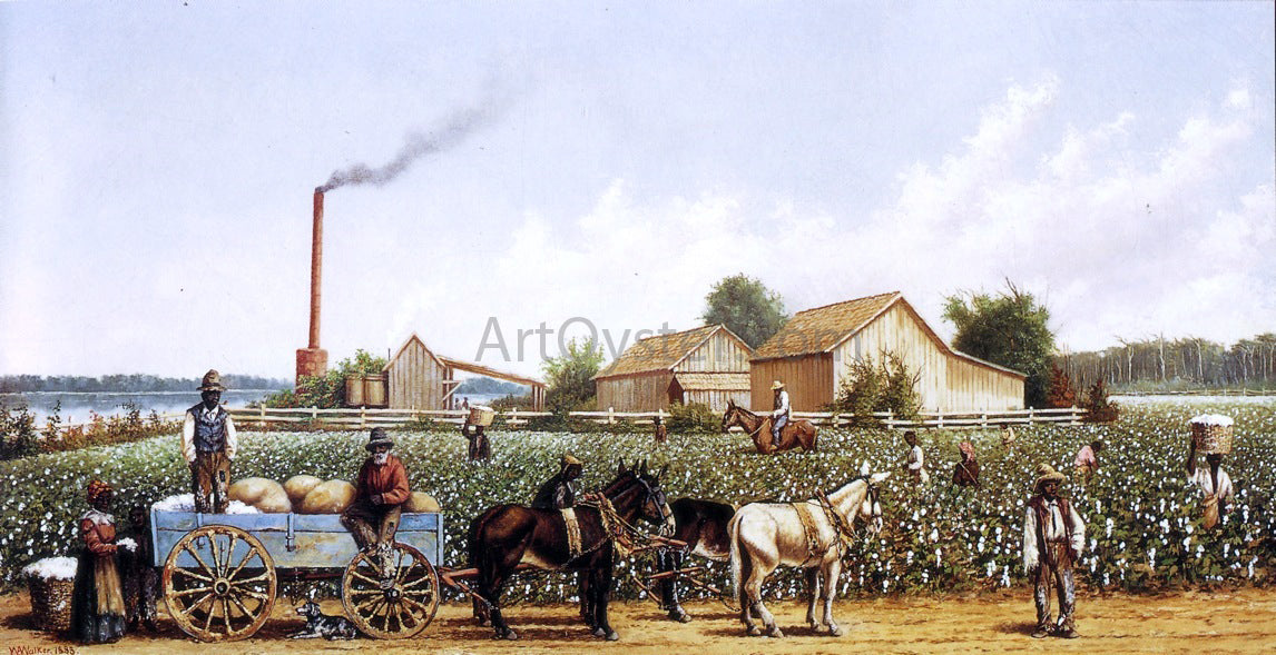 William Aiken Walker Plantation Wagon Scene - Canvas Print