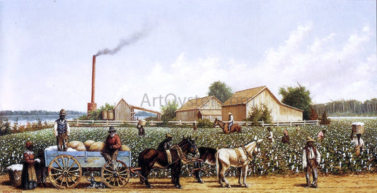 William Aiken Walker Plantation Wagon Scene - Canvas Print