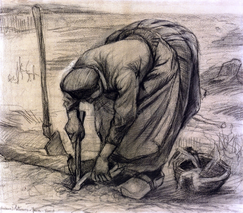 Vincent Van Gogh Planting Beets - Canvas Print
