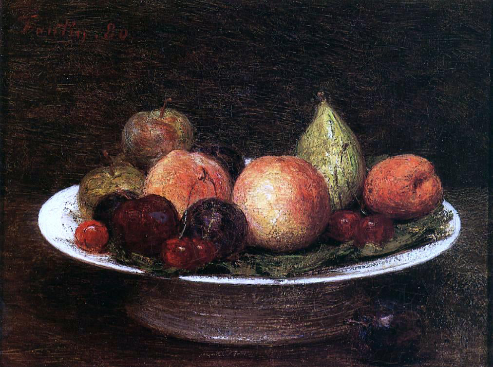 Henri Fantin-Latour Plate of Fruit - Canvas Print