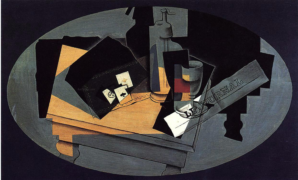Juan Gris Playing Cards and Siphon - Canvas Print