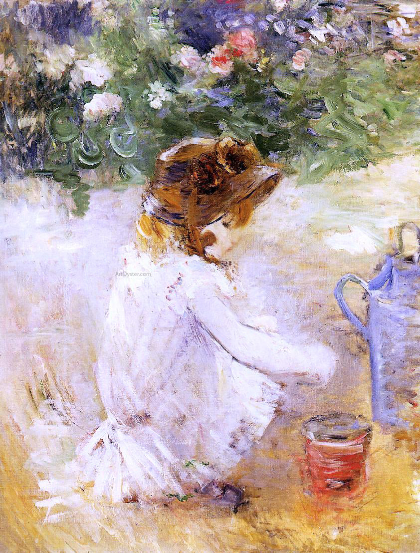 Berthe Morisot Playing in the Sand - Canvas Print