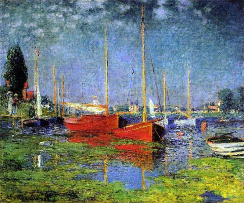 Claude Oscar Monet A Pleasure Boat at Argenteuil - Canvas Print