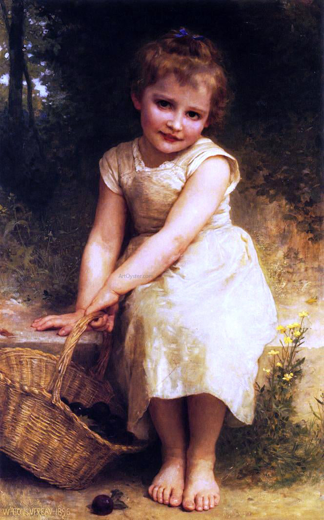 William Adolphe Bouguereau Plums (also known as Les Prunes) - Canvas Print