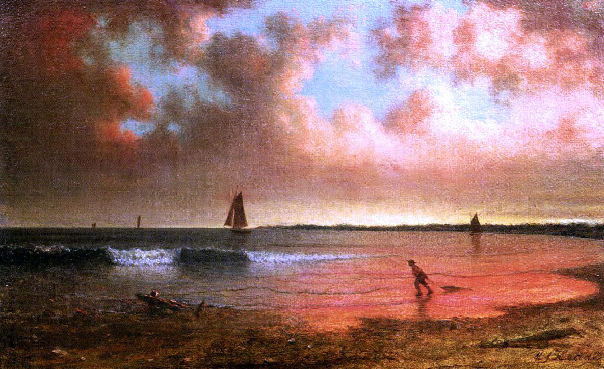 Martin Johnson Heade Point Judith - Canvas Print