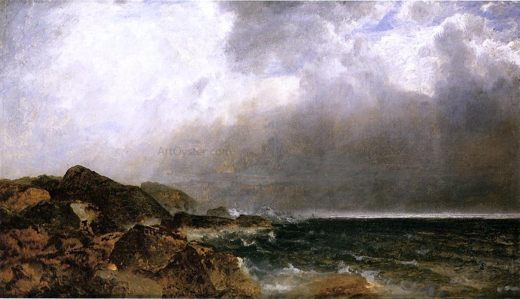 John Frederick Kensett Point of Rocks, Newport - Canvas Print