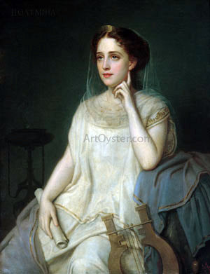 Giuseppe Fagnani Polyhymnia - Canvas Print