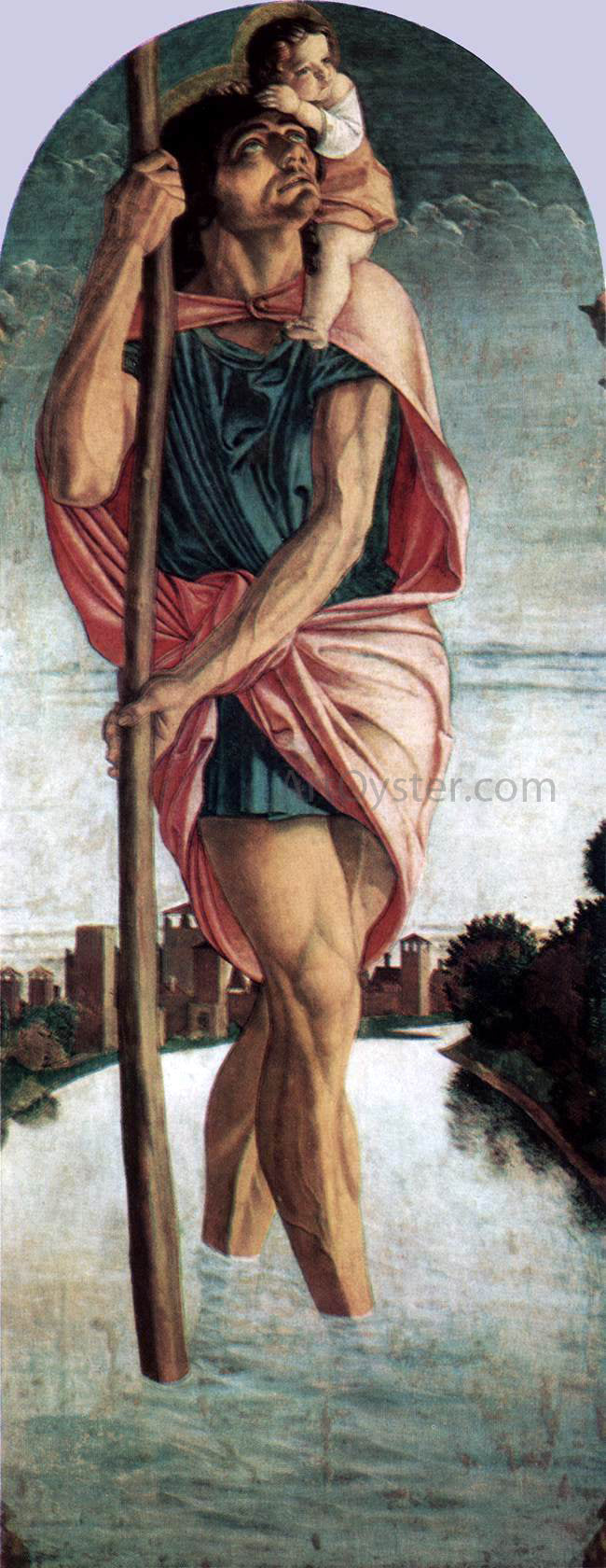 Giovanni Bellini Polyptych of San Vincenzo Ferreri (left panel) - Canvas Print