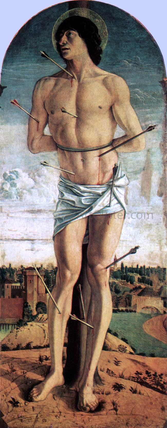 Giovanni Bellini Polyptych of San Vincenzo Ferreri (right panel) - Canvas Print