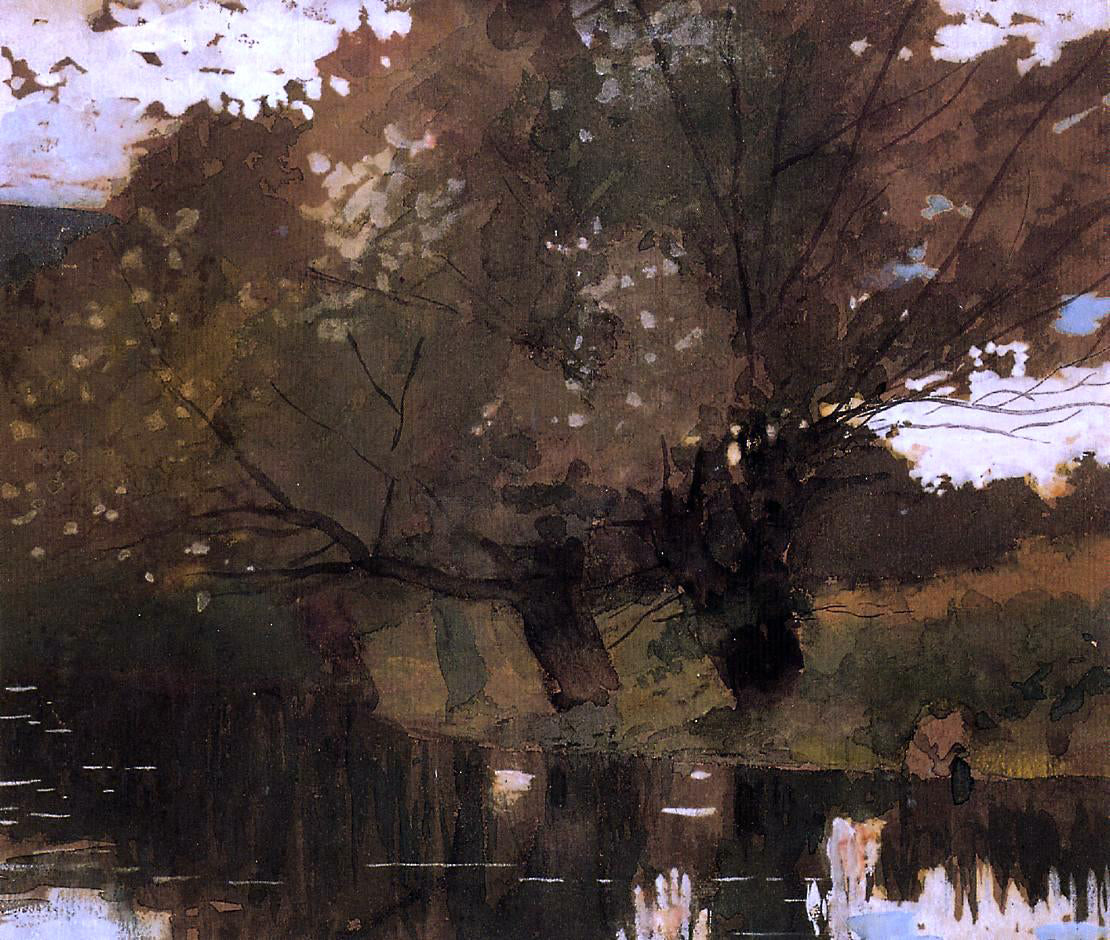 Winslow Homer Pond and Willows, Houghton Farm - Canvas Print