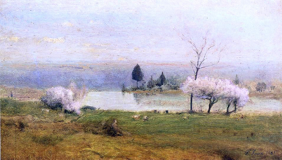 George Inness Pond at Milton on the Hudson - Canvas Print
