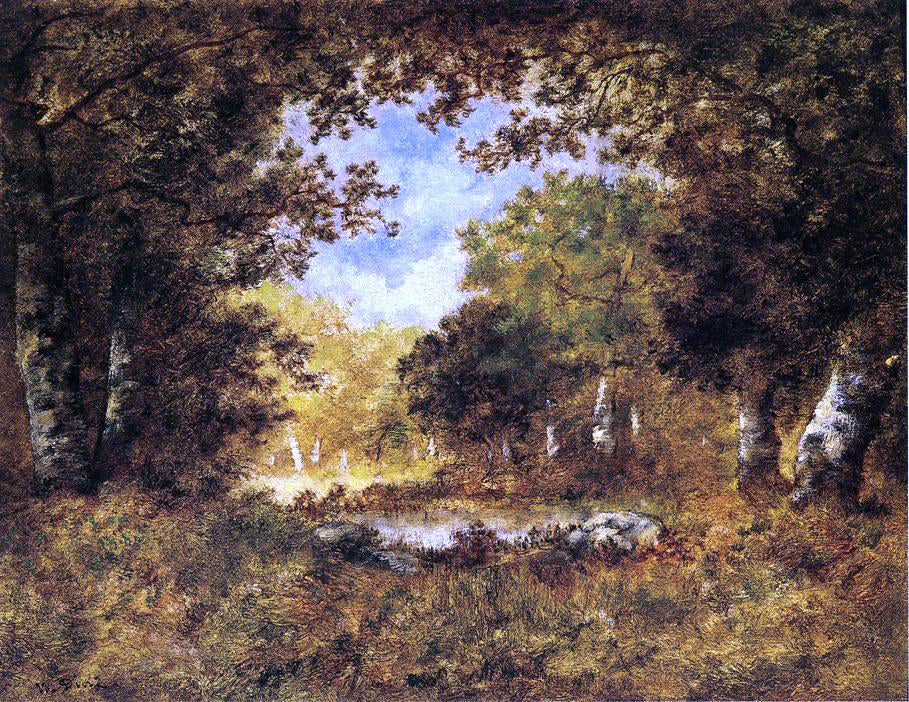 Narcisse Virgilio Diaz De la Pena Pond in the Woods - Canvas Print