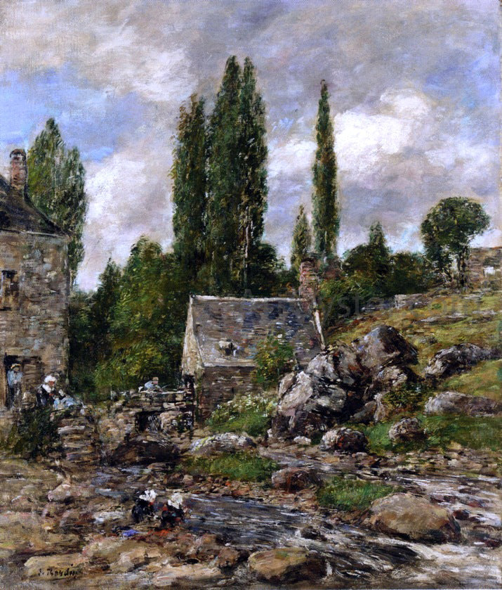 Eugene-Louis Boudin Pont Aven, a Mill - Canvas Print