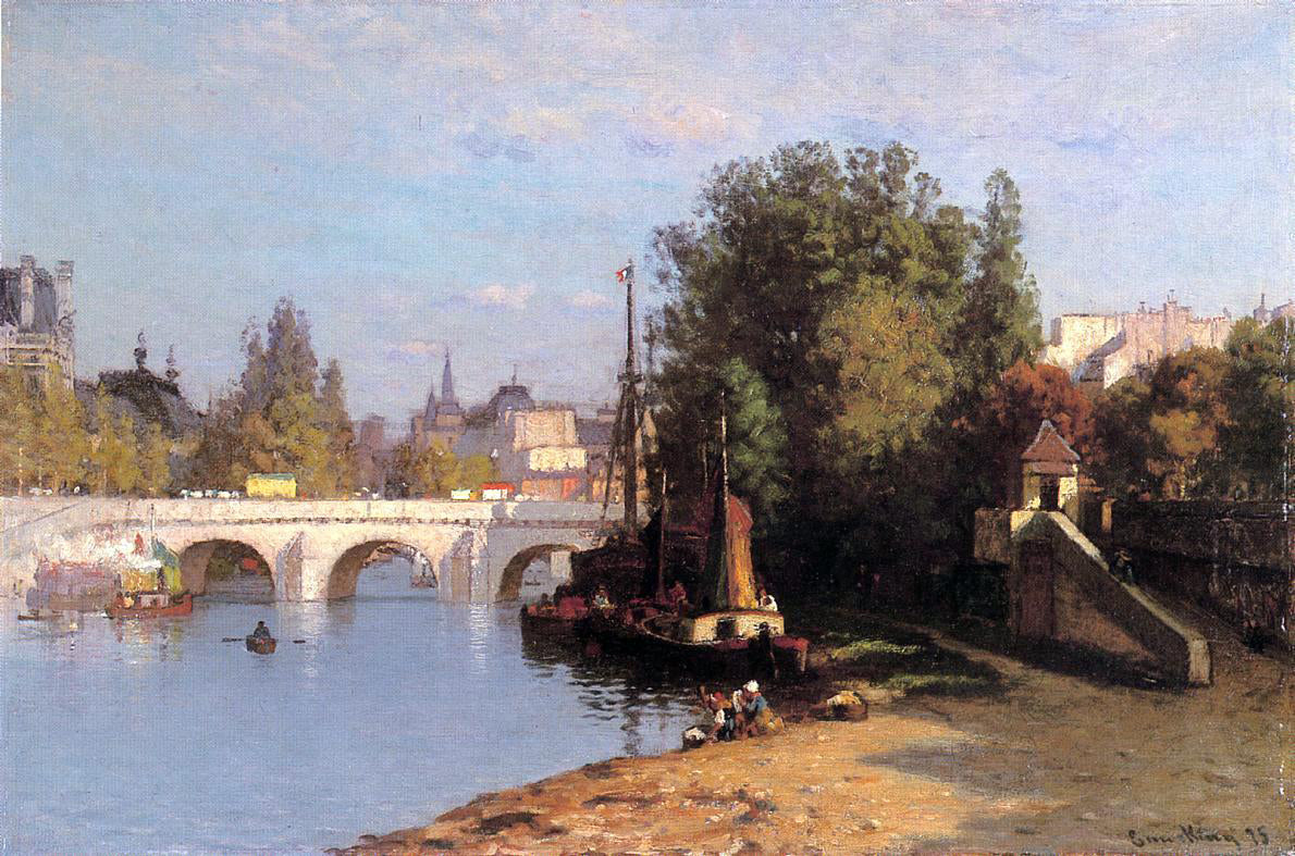 John Joseph Enneking Pont des Arts - Canvas Print