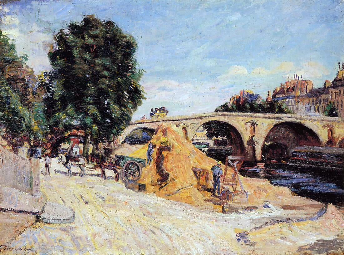 Armand Guillaumin Pont Marie from the Quai d'Anjou - Canvas Print