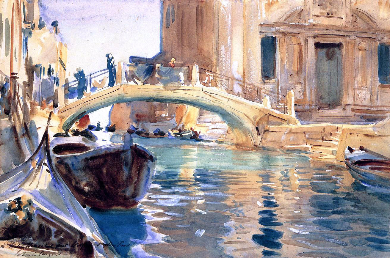 John Singer Sargent Ponte San Giuseppe de Castello, Venice - Canvas Print