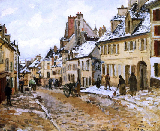 Camille Pissarro Pontoise, the Road to Gisors in Winter - Canvas Print