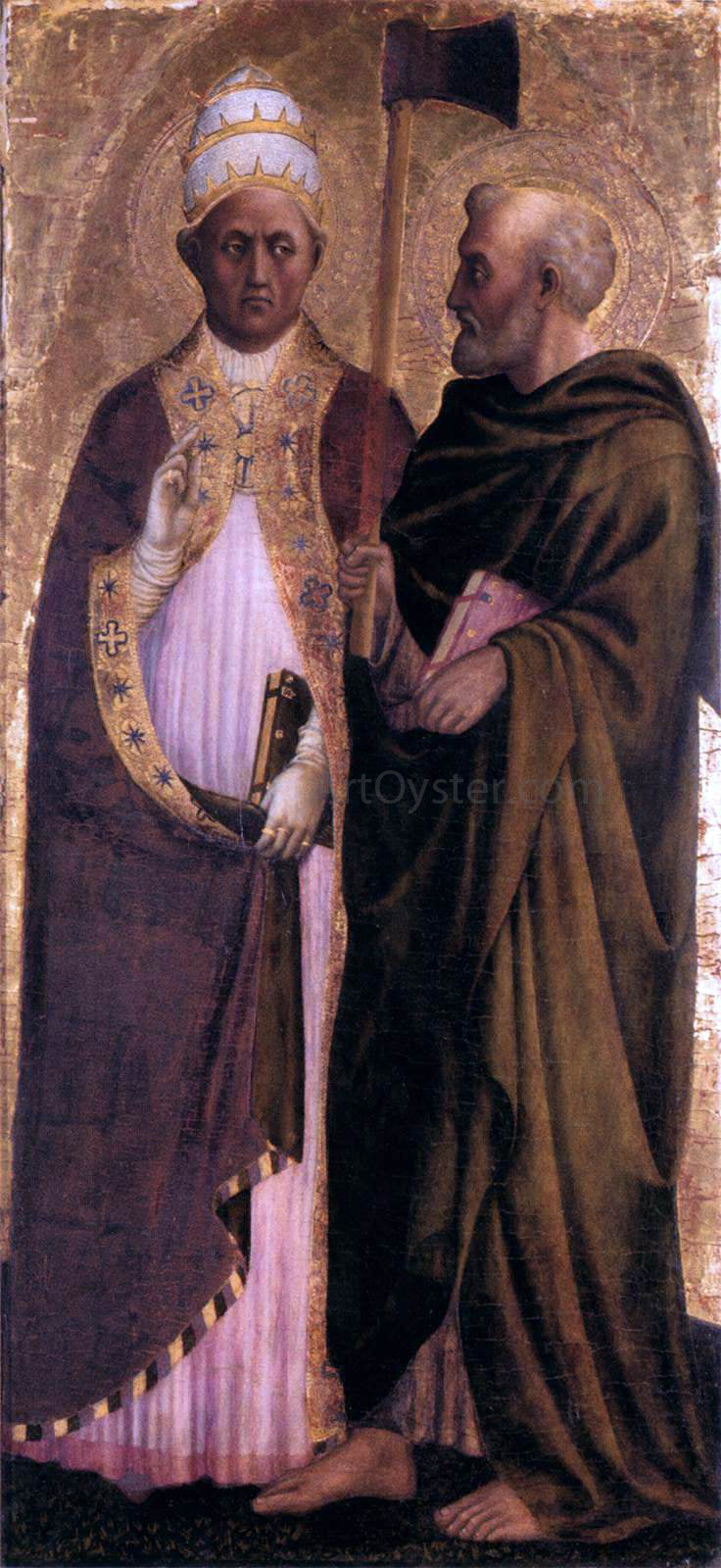 Masolino Da panicale Pope Gregory the Great and St Matthias - Canvas Print