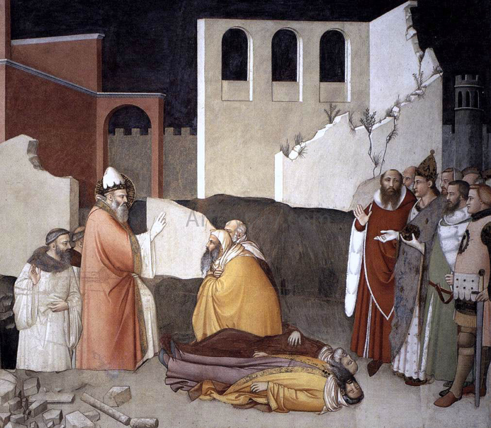 Maso Di Banco Pope St Sylvester's Miracle (detail) - Canvas Print