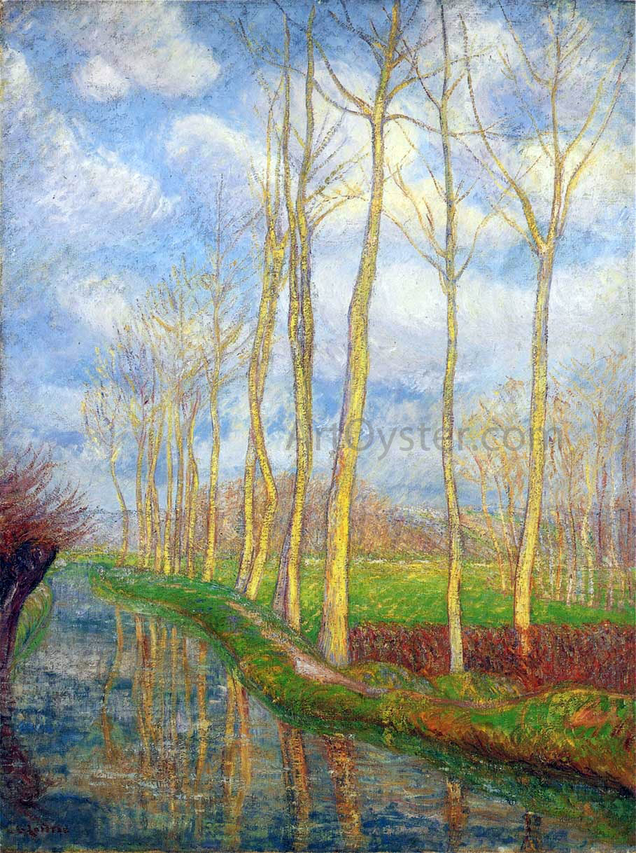 Gustave Loiseau Poplars - Canvas Print