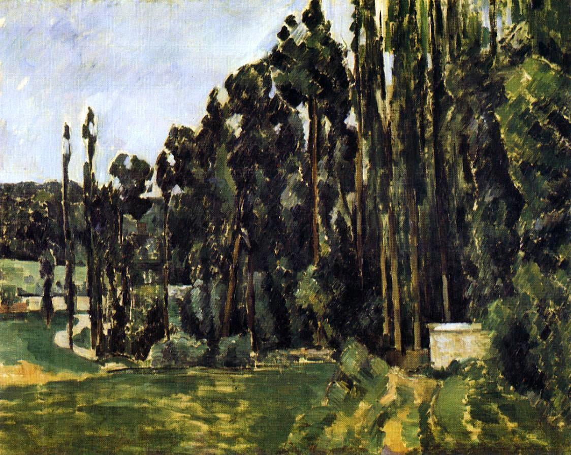 Paul Cezanne Poplars - Canvas Print