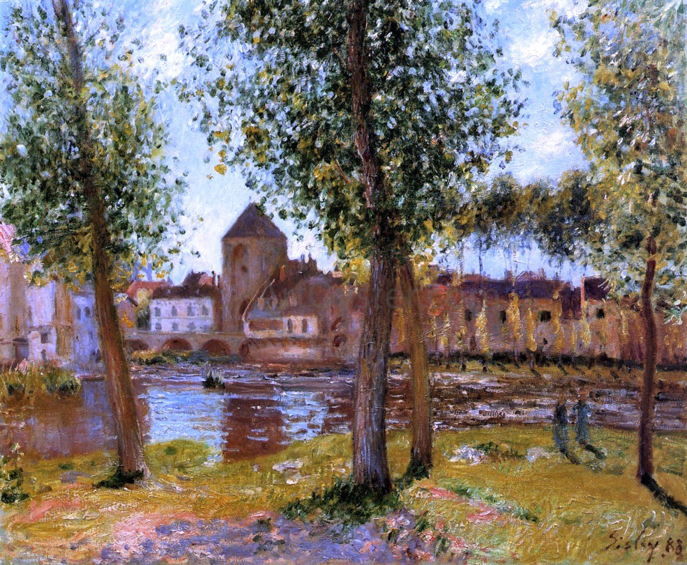 Alfred Sisley Poplars a Moret-sur-Loing, an August Afternoon - Canvas Print