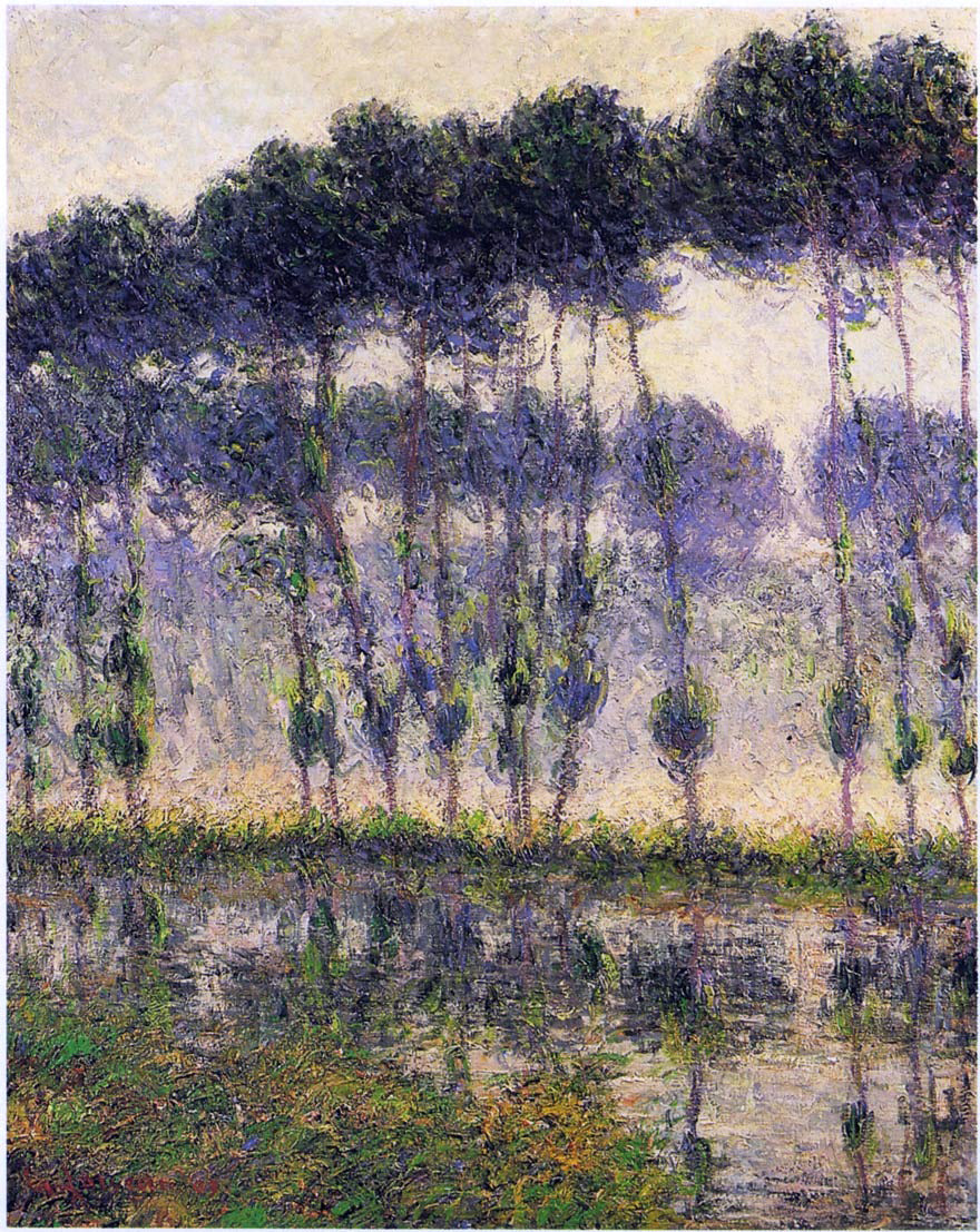 Gustave Loiseau Poplars by the Eau River - Canvas Print