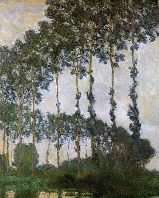 Claude Oscar Monet Poplars near Giverny, - Canvas Print