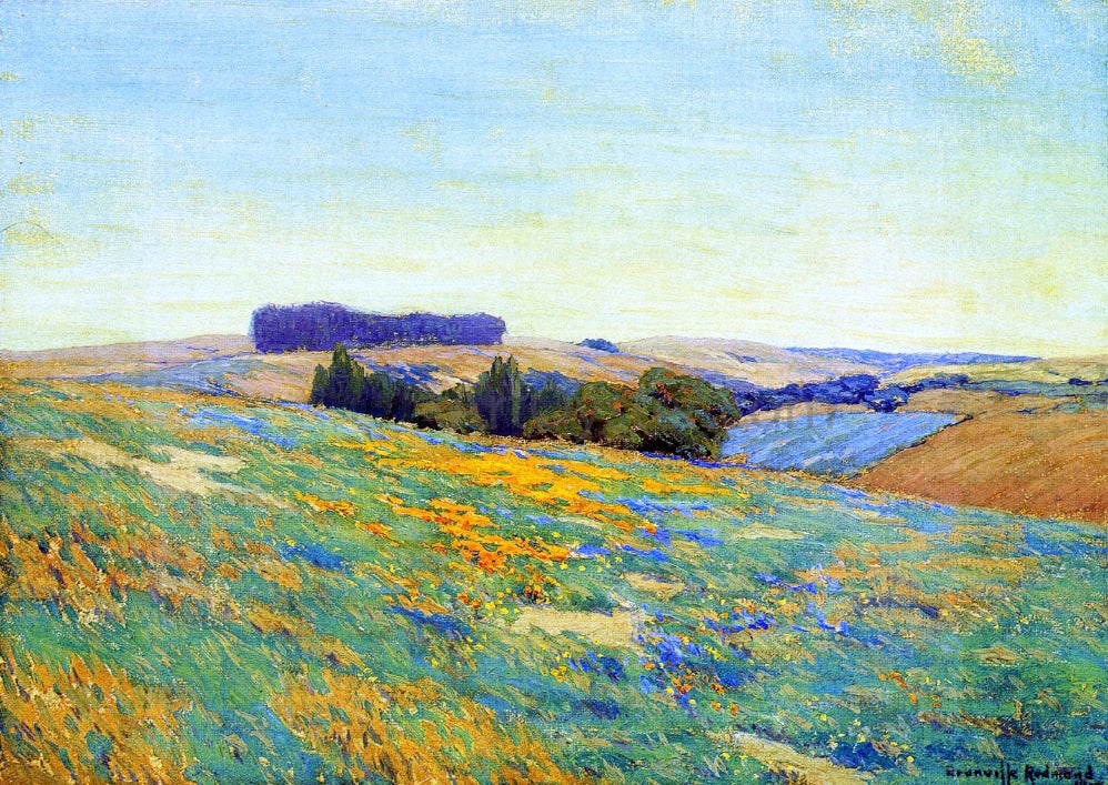 Granville Redmond Poppies and Lupine - Canvas Print