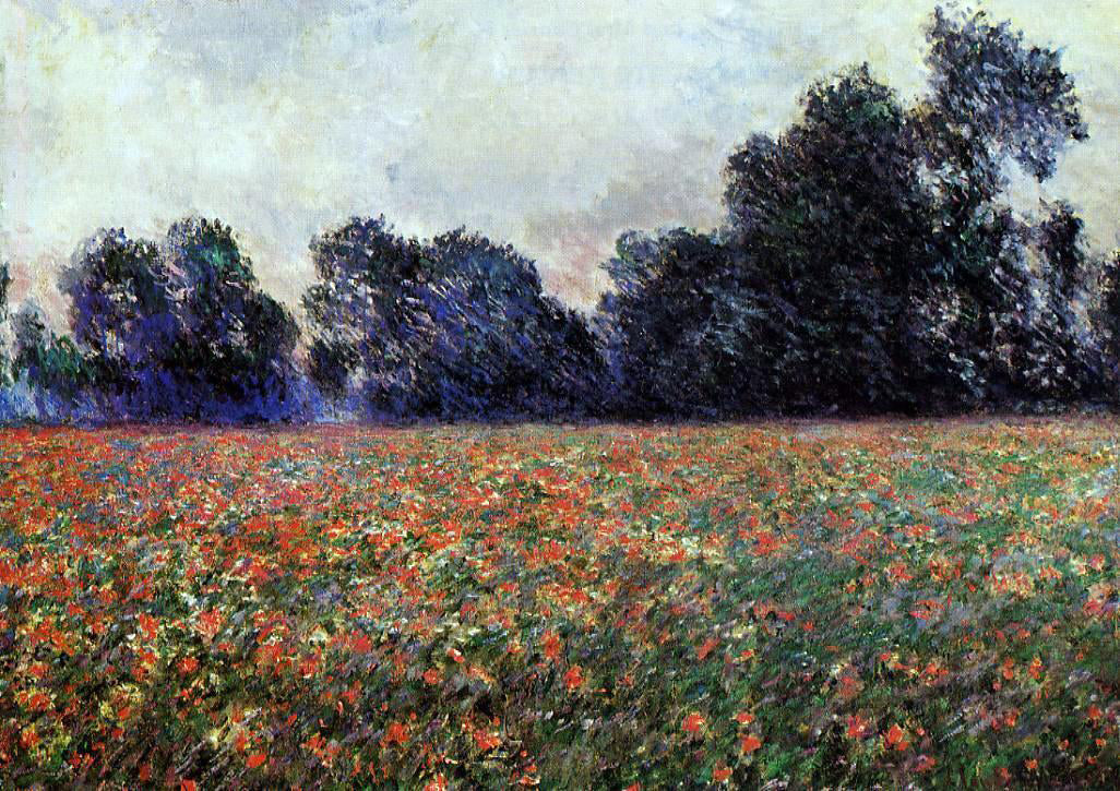 Claude Oscar Monet Poppies at Giverny - Canvas Print