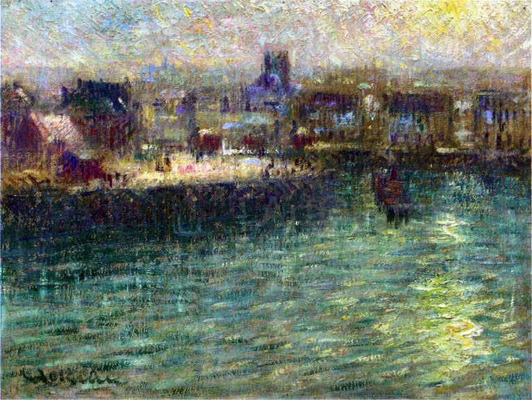 Gustave Loiseau Port at Dieppe - Canvas Print