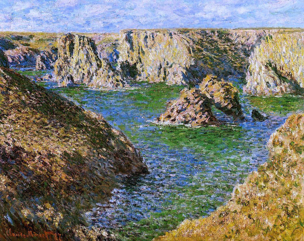 Claude Oscar Monet Port Donnant, Belle Ile - Canvas Print