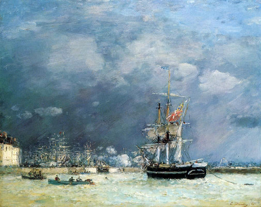 Eugene-Louis Boudin Port du Havre, in the Evening - Canvas Print