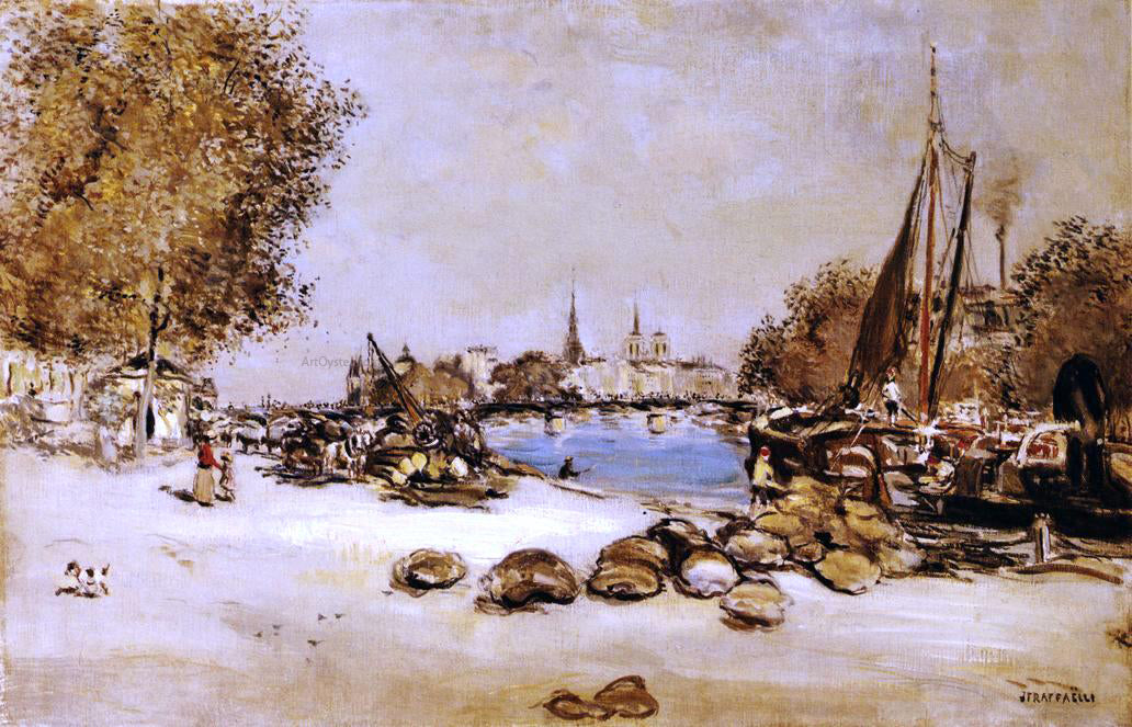 Jean-Francois Raffaelli Port Saint-Nicolas - Canvas Print