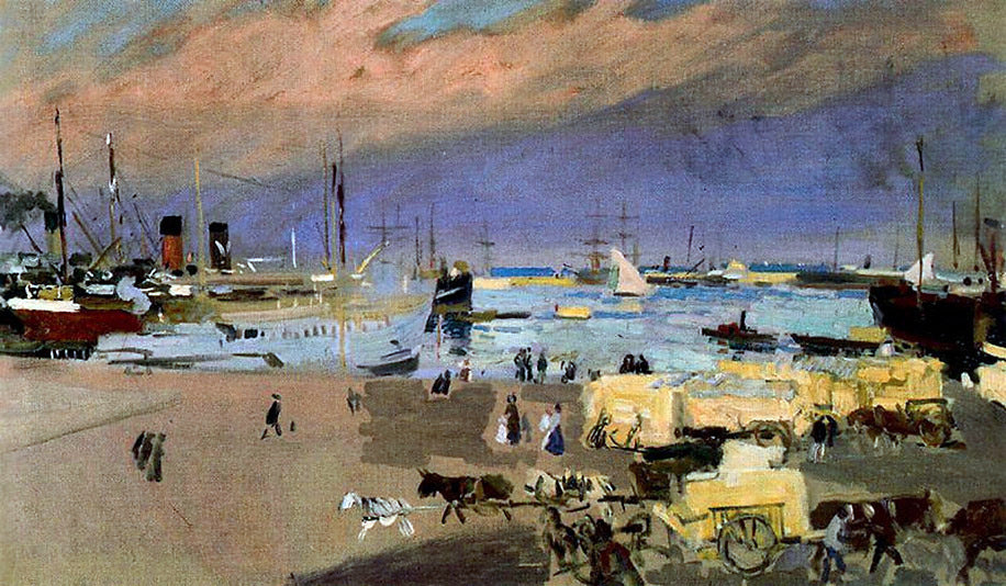 Joaquin Sorolla Y Bastida Port Valencia - Canvas Print