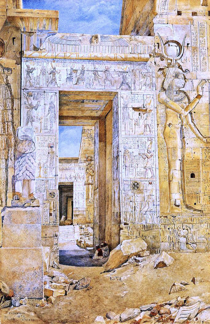 Henry Roderick Newman A Portal of Nectanebus, Philae - Canvas Print