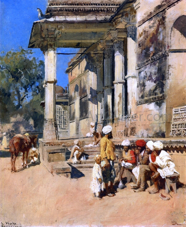 Edwin Lord Weeks Portico of a Mosque, Ahmedabad - Canvas Print