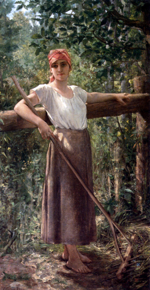 Jacqueline Comerre-Paton Portrait De Paysanne - Canvas Print