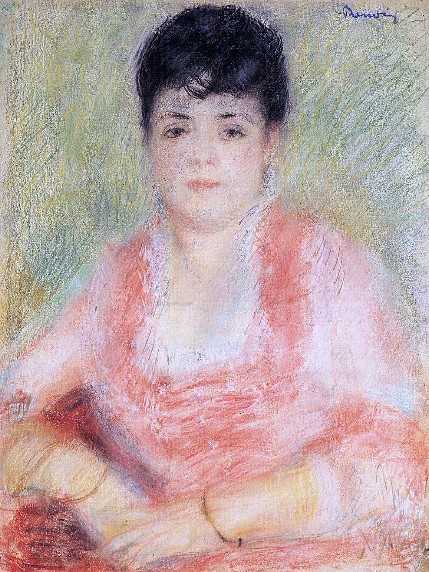 Pierre Auguste Renoir Portrait in a Pink Dress - Canvas Print