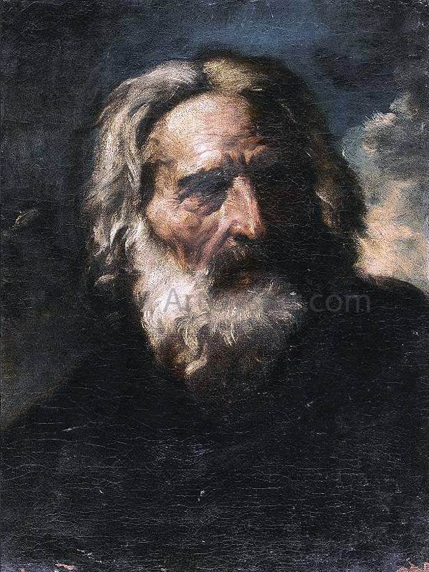 Pier Francesco Mola Portrait of a Bearded Old Man - Canvas Print