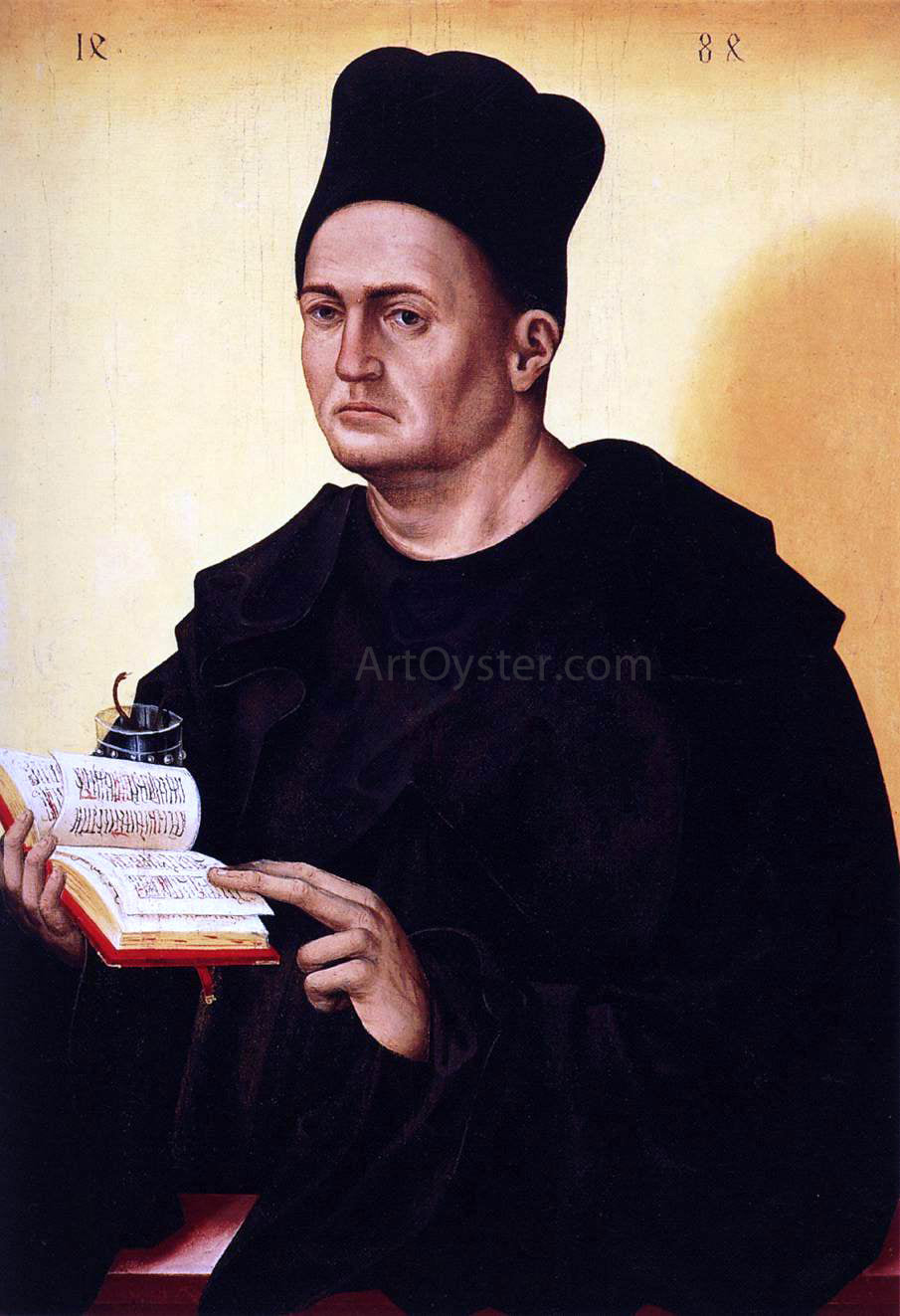 Jan Polack Portrait of a Benedictine Monk - Canvas Print