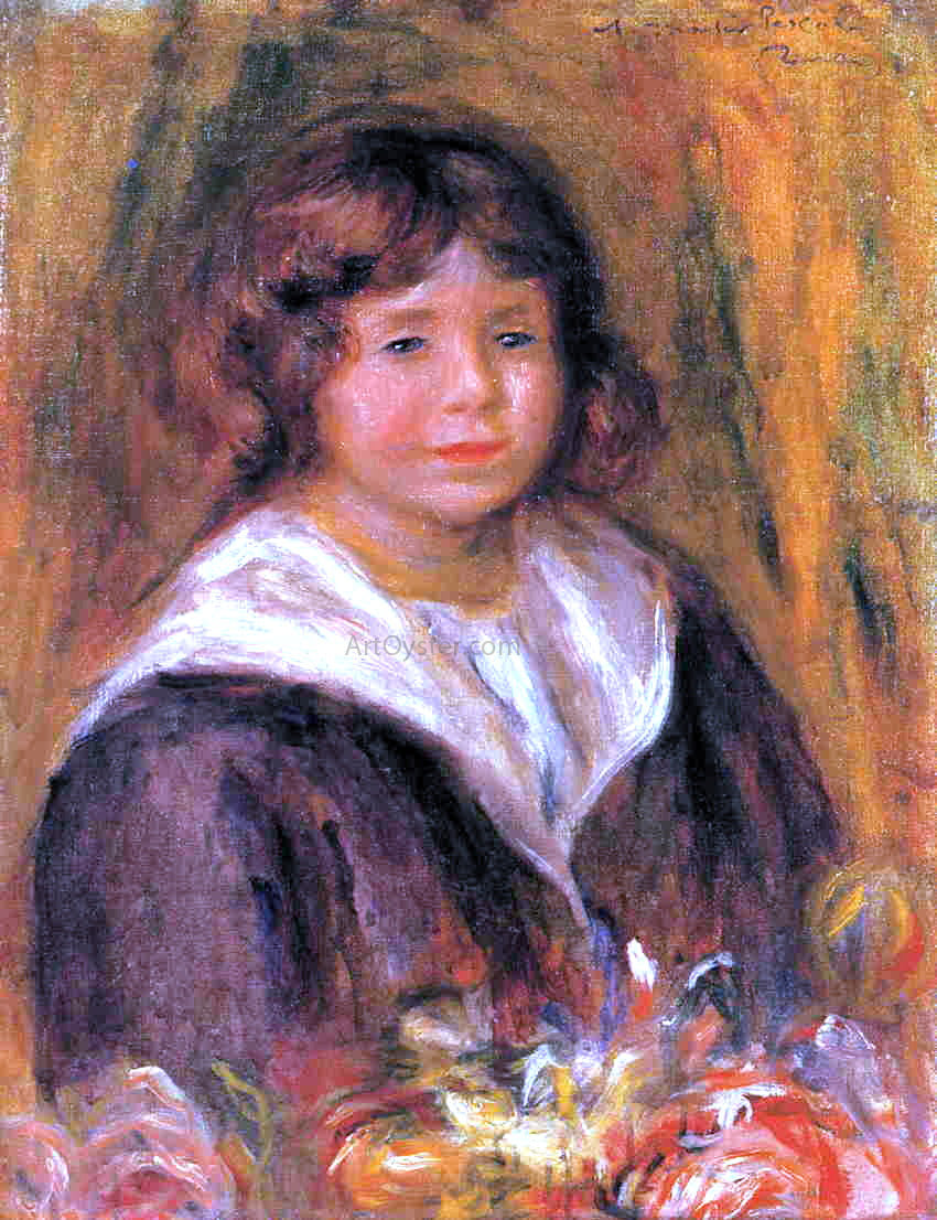 Pierre Auguste Renoir Portrait of a Boy (Jean Pascalis) - Canvas Print