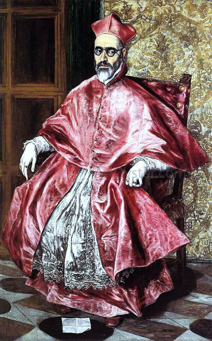 El Greco Portrait of a Cardinal - Canvas Print