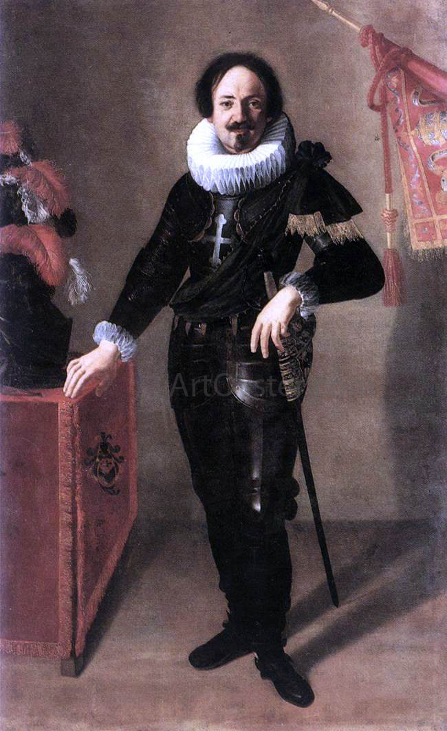 Artemisia Gentileschi Portrait of a Condottiero - Canvas Print
